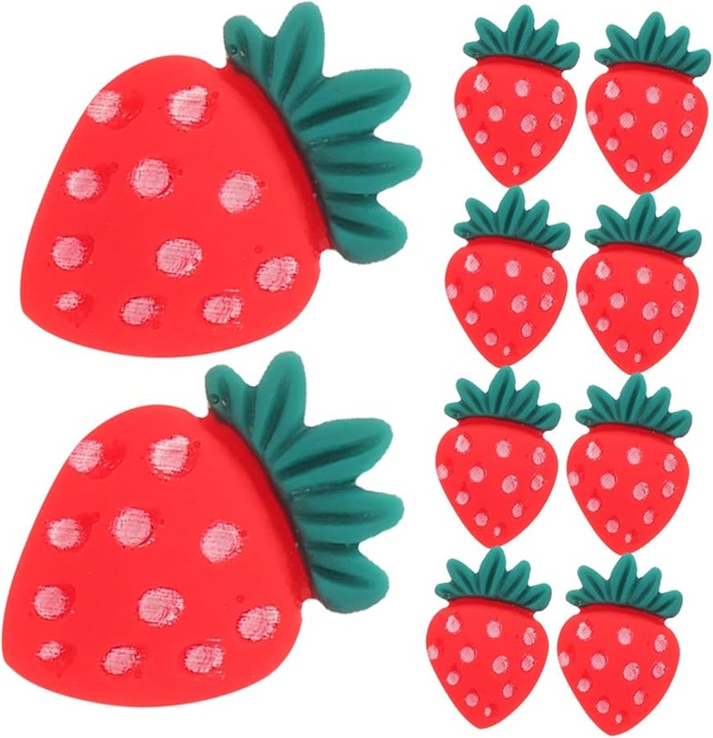 Resin Strawberry Cake Toppers 30pcs For Birthday Baby Shower Valentine Decorations - Image 1